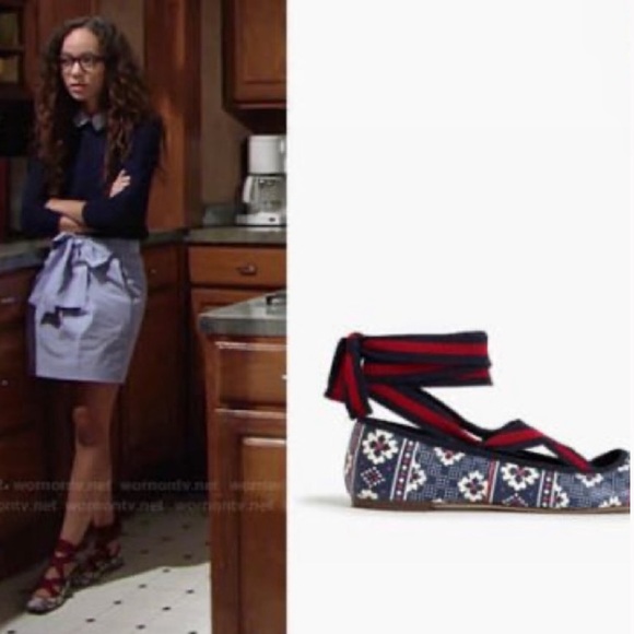 🆕JCREW LILY LACE UP BALLET FLAT VINTAGE INDIGO SIZE 10 SOLDOUT DEAD-STOCK STYLE - Picture 5 of 5